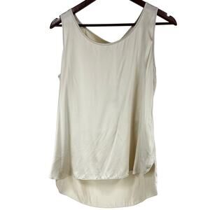 Max Mara Leisure Pan Silk Blend Tank Top Ecru Women's Size 12 New With Tags